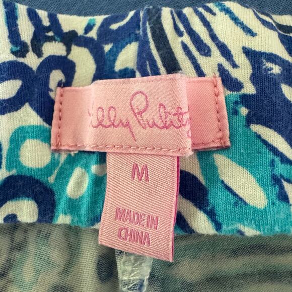 Lilly Pulitzer Georgia May Palazzo Pant Size Medium Resort White Midnight Blues - Picture 2 of 8